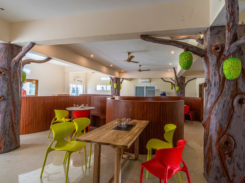 Relaxing tea time seating at a top budget resort in Yelagiri Hills