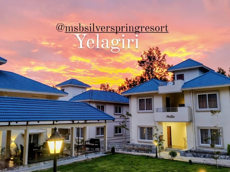 Beautiful scenery view at a top luxury resort in Yelagiri Hills