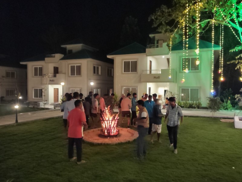 Campfire night activity at a top budget resort in Yelagiri Hills