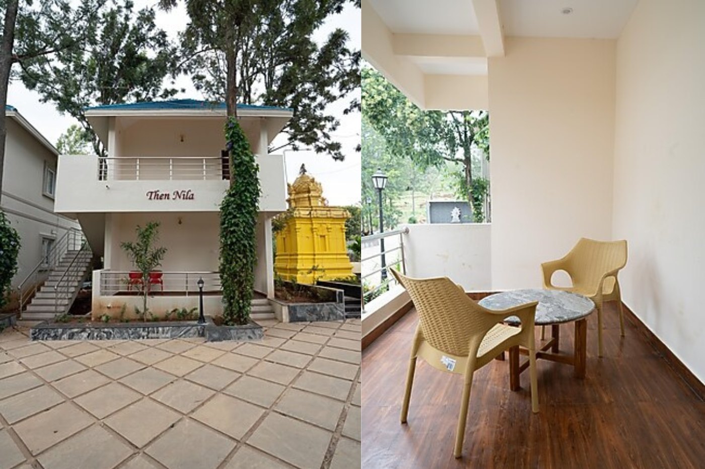 Theen Nila cottage balcony with scenic hill view at MSB Silver Spring Yelagiri
