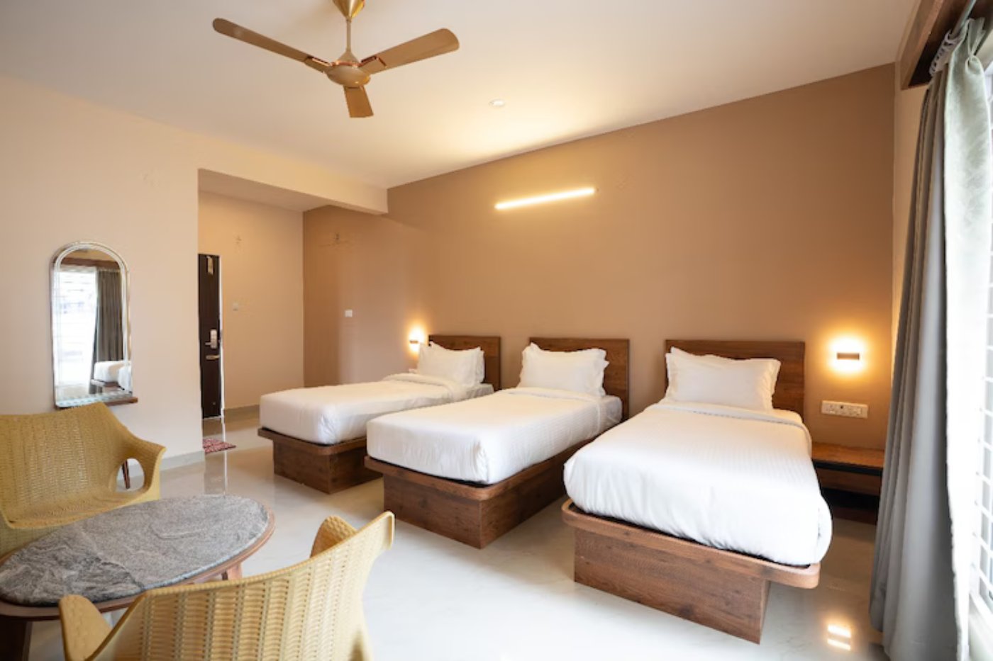 Triple suite room with 3 beds at a top budget resort in Yelagiri MSB